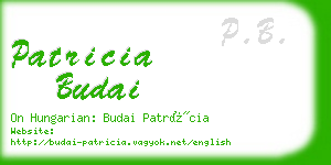 patricia budai business card
